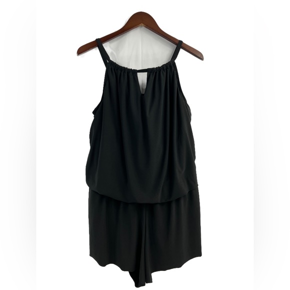 AquaGreen Swimsuit Wireless Padded Bra Romper Shorts Size 16W - Picture 2 of 8